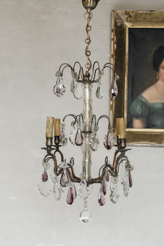 An Original French Amethyst Chandelier