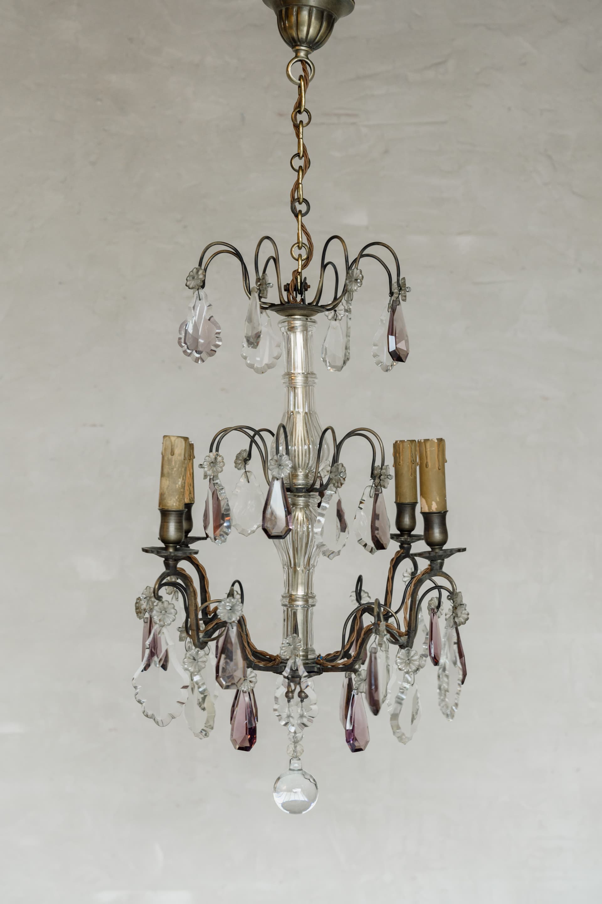 An Original French Amethyst Chandelier