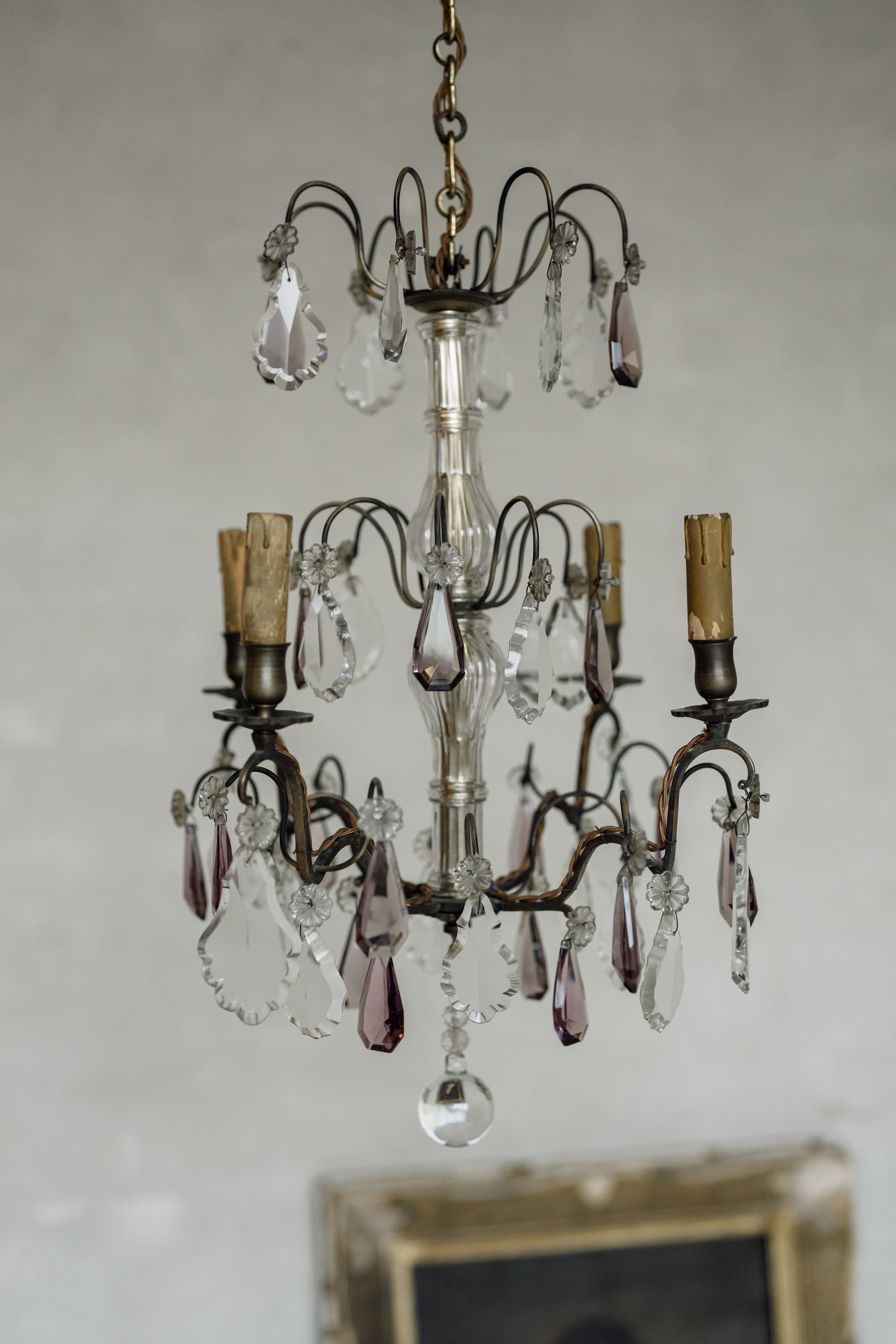 An Original French Amethyst Chandelier