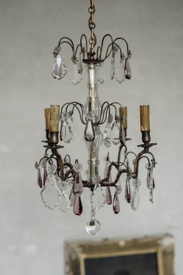An Original French Amethyst Chandelier