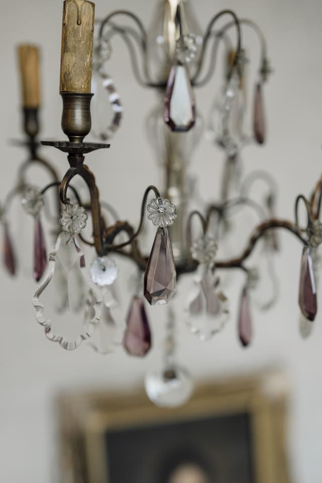 An Original French Amethyst Chandelier