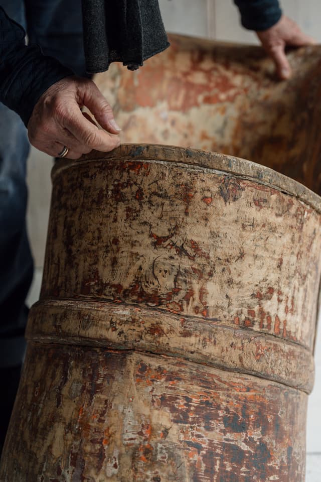 A Rare Norwegian Folk Art Kubbestol