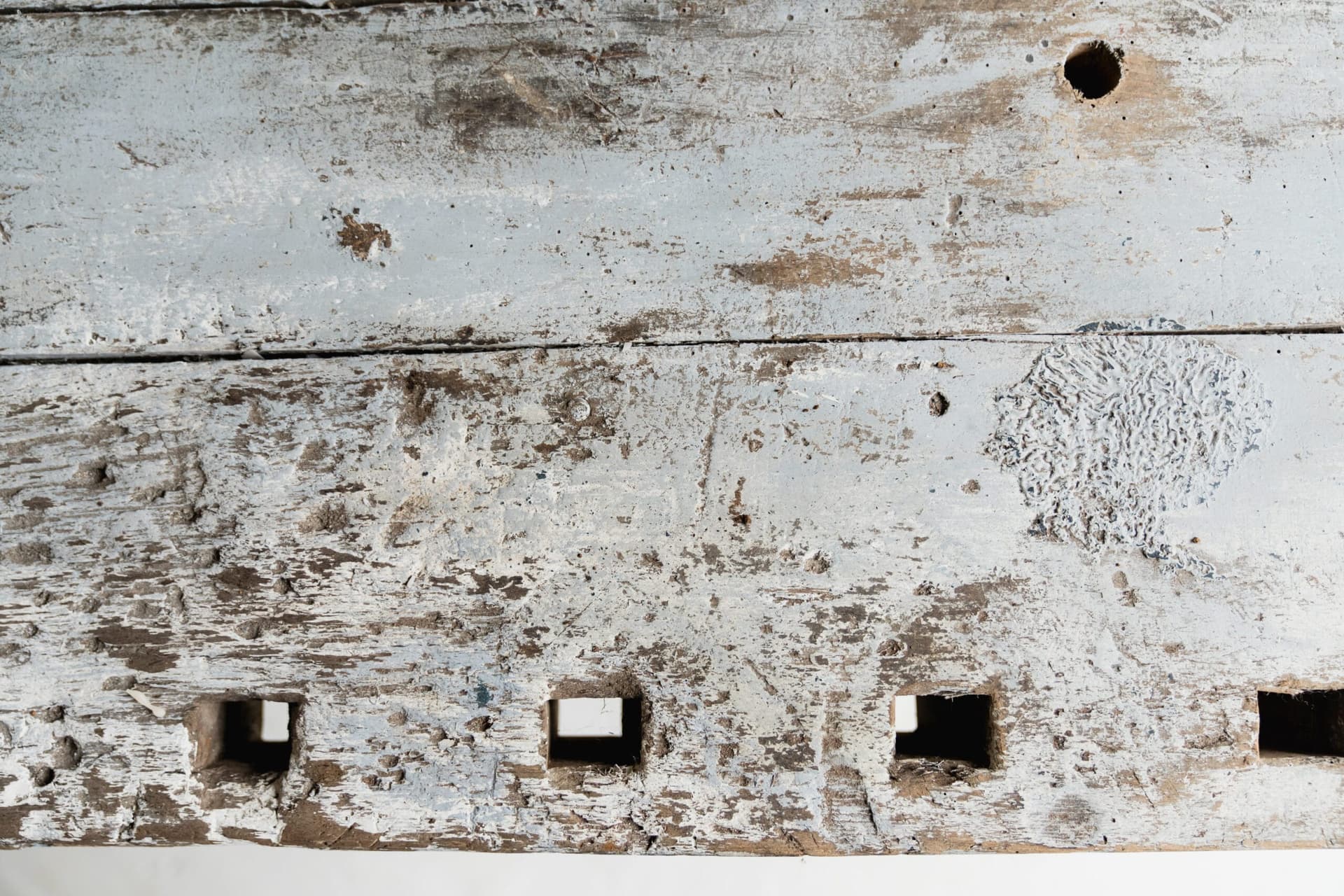 Powder Blue and White French Rustic Workbench