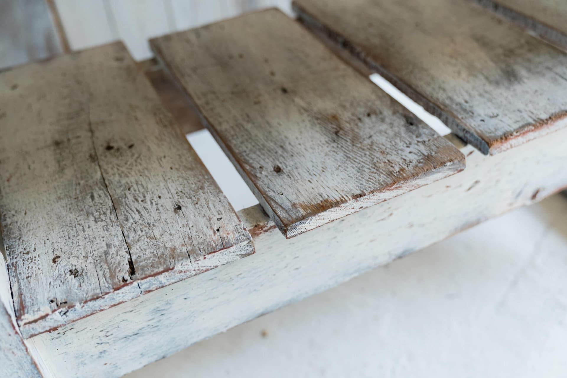 Powder Blue and White French Rustic Workbench