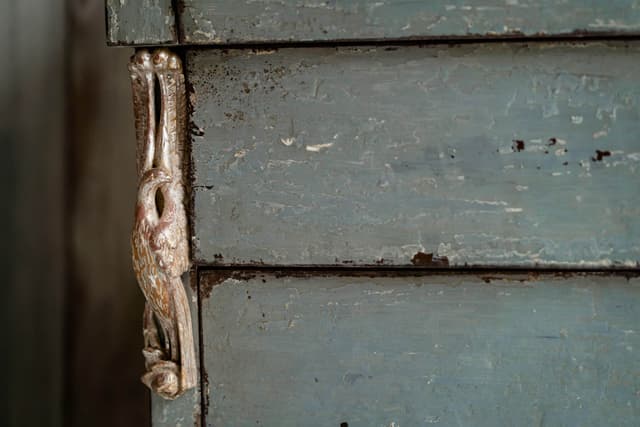 Original Swedish Gustavian Light Powder Blue Painted Commode c.1780