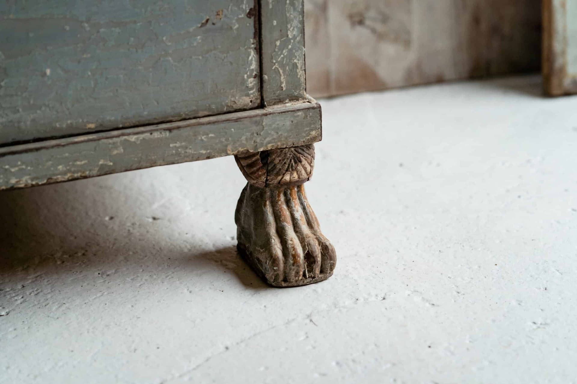 Original Swedish Gustavian Light Powder Blue Painted Commode c.1780