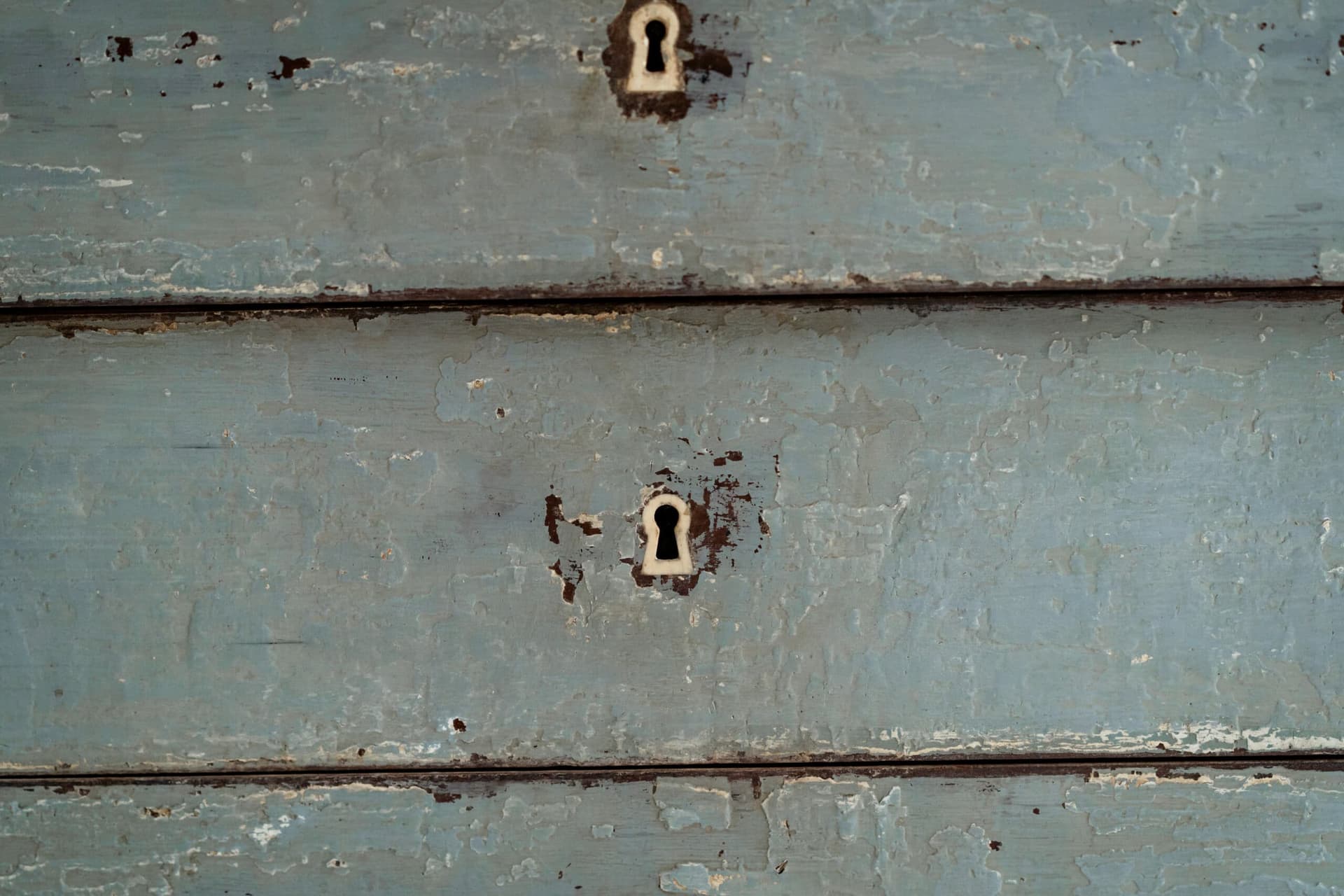 Original Swedish Gustavian Light Powder Blue Painted Commode c.1780